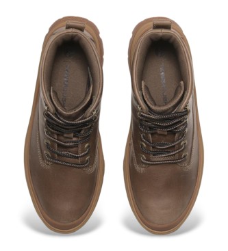 Timberland Roxie Lane skórzane buty za kostkę taupe