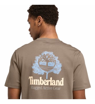 Timberland Rugged Active Gear Rckengrafik-T-Shirt braun