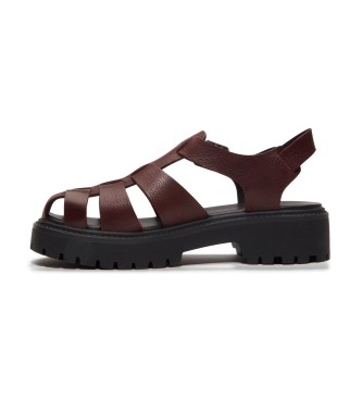 Timberland Stone Street burgundy platform sandal