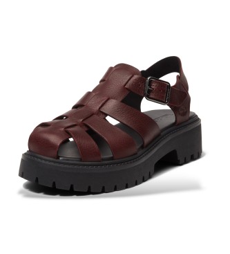 Timberland Stone Street burgundy platform sandal
