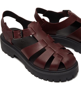 Timberland Stone Street burgundy platform sandal