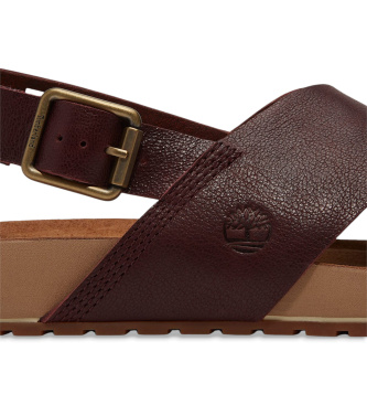 Timberland Malibu Waves burgundy leather sandals