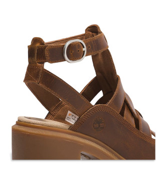 Timberland Brown Allington Heights leather crab sandals