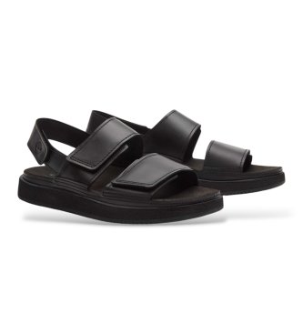 Timberland Black Casco Cove Leather Sandals with back strap