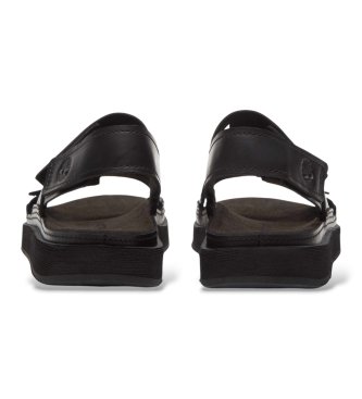 Timberland Black Casco Cove Leather Sandals with back strap