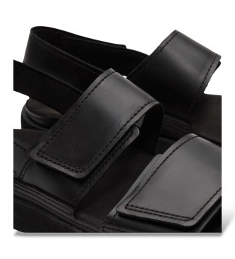 Timberland Black Casco Cove Leather Sandals with back strap
