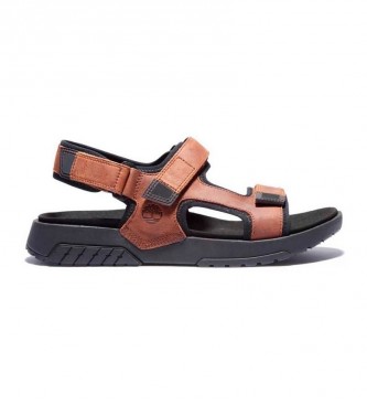Timberland Anchor Watch Back Strap Brown Leather Sandals