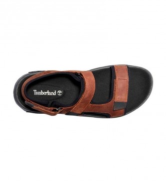Timberland Anchor Watch Back Strap Brown Leather Sandals
