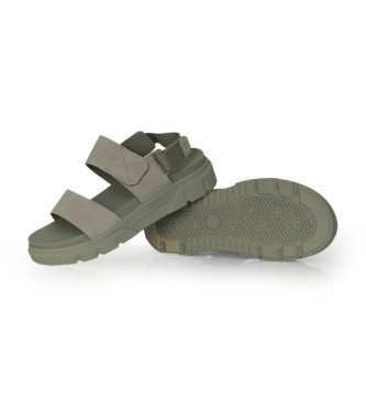 Timberland Greyfield Sandal 2 usnjeni sandali zelene barve