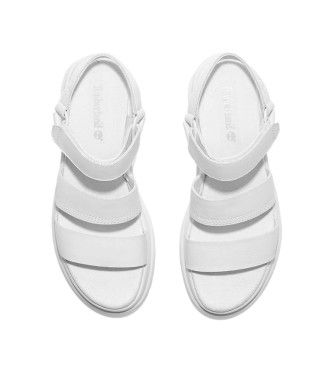 Timberland London Vibe 3-riem sandalen van wit leer