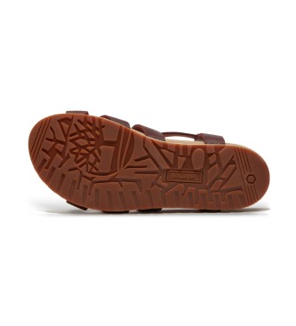 Timberland Malibu Waves burgundy leather sandals