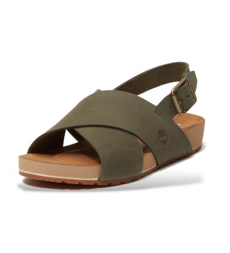 Timberland Malibu Waves green leather sandals