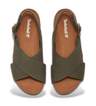 Timberland Malibu Waves green leather sandals