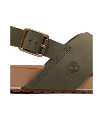 Timberland Malibu Waves green leather sandals