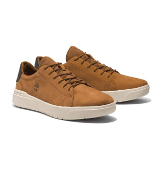 Timberland Zapatillas de piel de caa baja con cordones Seneca Bay marrn