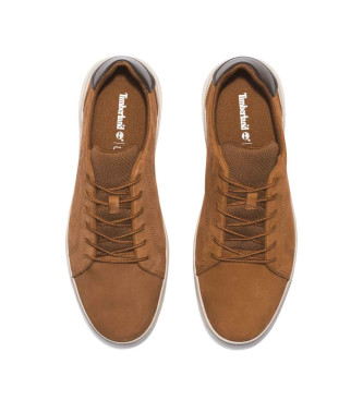 Timberland Zapatillas de piel de caa baja con cordones Seneca Bay marrn