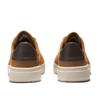 Timberland Zapatillas de piel de caa baja con cordones Seneca Bay marrn