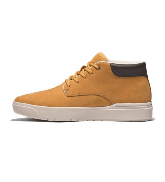 Timberland Zapatillas de piel de media caa con cordones Seneca Bay Marrn