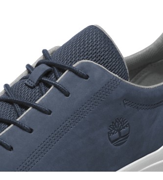 Timberland Granatowe, skórzane, sznurowane buty sportowe Seneca Bay