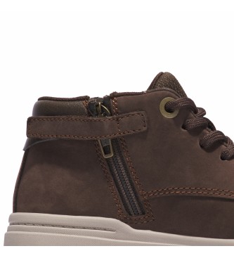 Timberland Sapatilhas de cano baixo Seneca Bay em pele castanha com atacadores