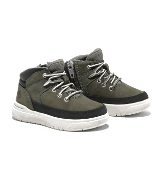 Timberland Seneca Bay green lace-up mid-top leather trainers