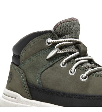 Timberland Seneca Bay green lace-up mid-top leather trainers