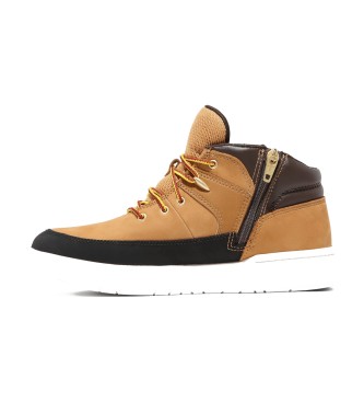 Timberland Seneca Bay gula snrkldda mid-top lderskor med trningsskor