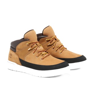 Timberland Seneca Bay gula snrkldda mid-top lderskor med trningsskor