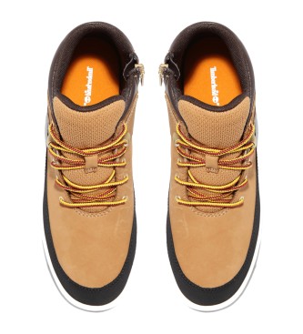 Timberland Seneca Bay gula snrkldda mid-top lderskor med trningsskor