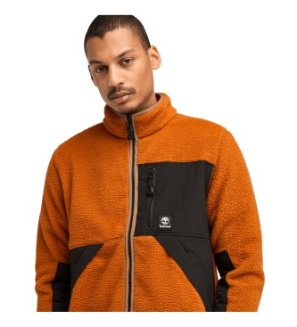 Timberland Orangefarbene flauschige Fleecejacke