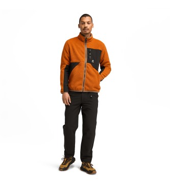 Timberland Orangefarbene flauschige Fleecejacke