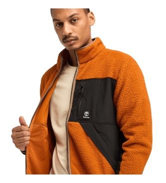 Timberland Orangefarbene flauschige Fleecejacke