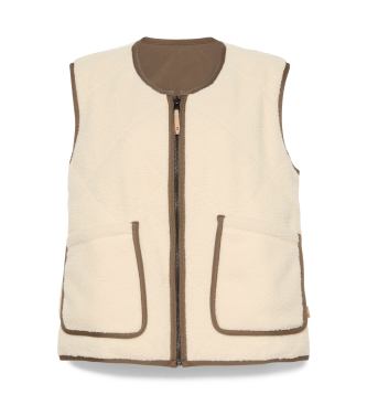 Timberland Gilet avec doublure en polaire beige