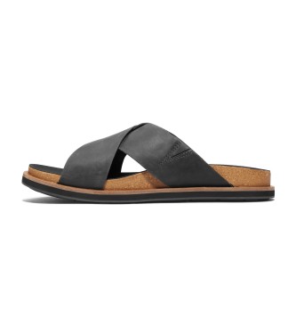 Timberland Amalfi Vibes cross straps leather sandals black