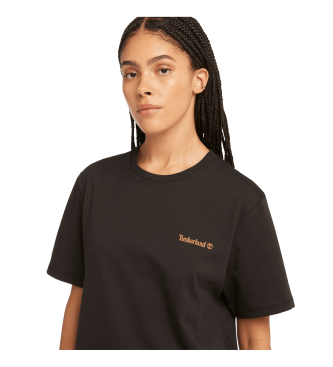 Timberland Maglietta nera con piccolo logo lineare