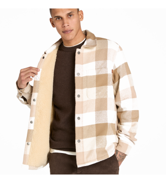 Timberland Overshirt med beige fluffy foring