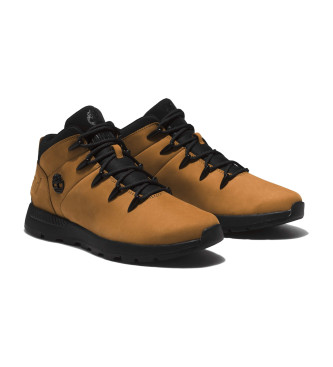 Timberland Skórzane, sznurowane buty Sprint Trekker mid-top w kolorze żółtym