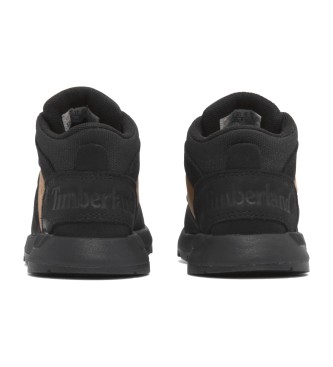 Timberland Zapatillas de piel de media caa con cordones Sprint Trekker negro