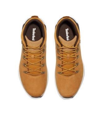 Timberland Sprint Trekker Mid sapatos de couro amarelo