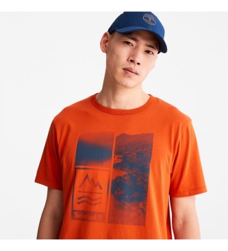 Timberland Camiseta Back Gr naranja