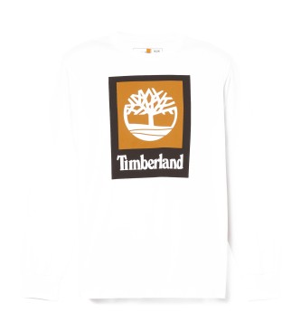 Timberland Langrmet T-shirt med hvidt Stack-logo