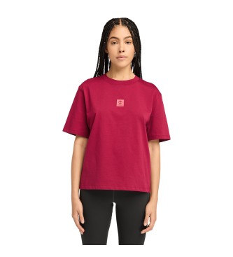 Timberland Short sleeve T-shirt with multilayer logo red