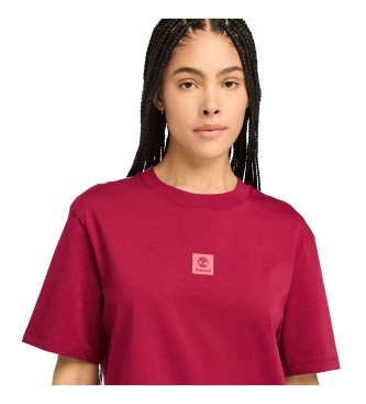 Timberland Short sleeve T-shirt with multilayer logo red