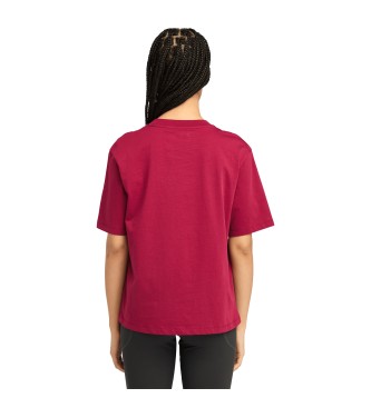 Timberland Short sleeve T-shirt with multilayer logo red