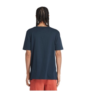 Timberland T-shirt met korte mouwen en meerlaags marine-logo