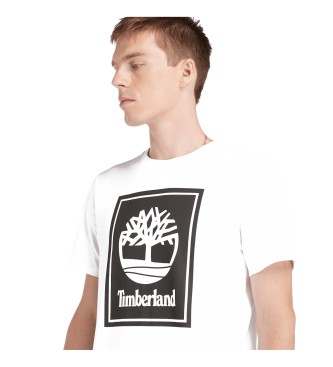 Timberland Stack Logo Kurzarm T-Shirt Wei/Schwarz