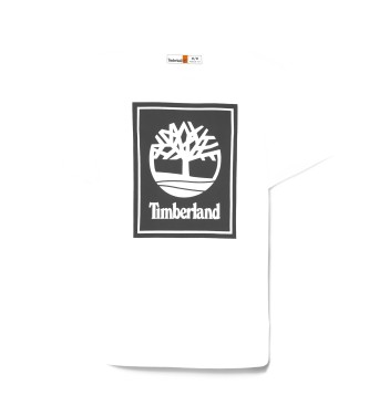 Timberland Stack Logo Kurzarm T-Shirt Wei/Schwarz