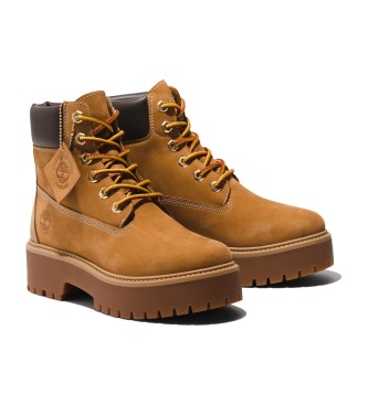 Timberland Stone Street 6 brązowe skórzane buty za kostkę
