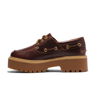 Timberland Stone Street brown leather boat shoes