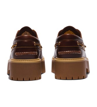 Timberland Stone Street brown leather boat shoes